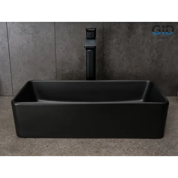 Накладная черная матовая раковина для ванной Gid Bm1104