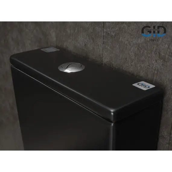 Напольный унитаз черный матовый безободковый микролифт дюропласт Gid Tn2184Bm (+GEBERIT)