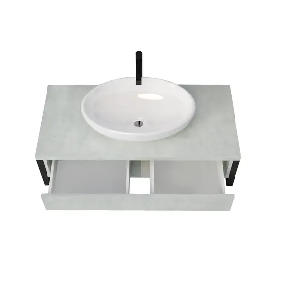 Тумба подвесная 1Marka GRUNGE LOFT бетон светлый