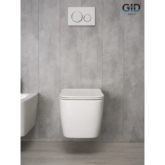Безободковый подвесной унитаз микролифт дюропласт Gid Tr2140