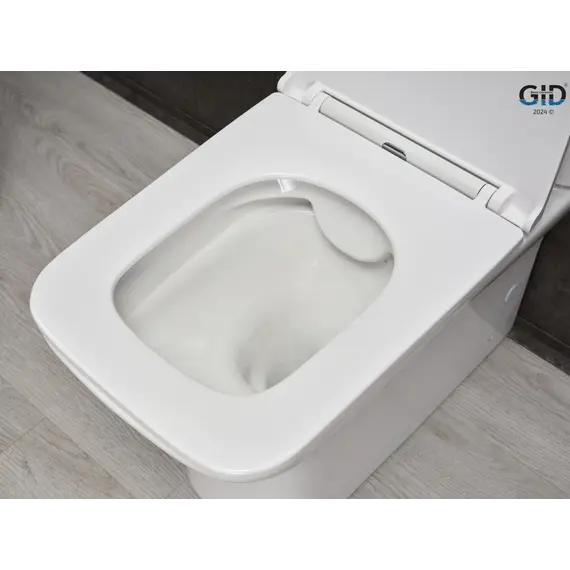 Напольный унитаз белый безободковый микролифт дюропласт Gid Tn2125
