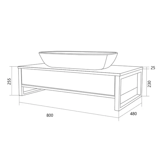 Тумба подвесная 1Marka GRUNGE LOFT бетон светлый