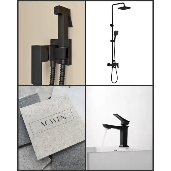 Смеситель для раковины ACWEN PE-11100MB черный матовый