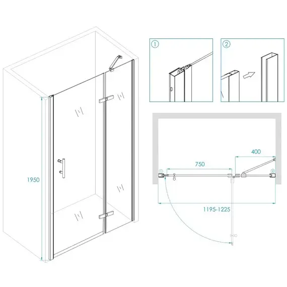 Душевая дверь RGW PA-07B R 120