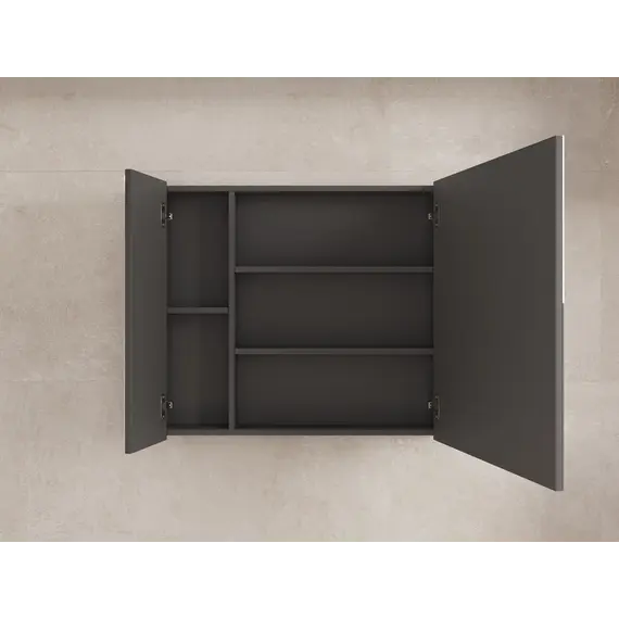 Зеркальный шкаф Style line "ЛИМА 80/100" эмаль, графит