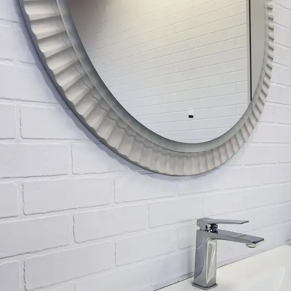 Зеркало Comforty Мадрид-70 LED-подсветка, бесконтактный сенсор, серый шёлк