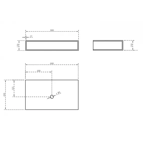 Тумба под раковину ABBER Stein AS1612 подвесная, белая матовая