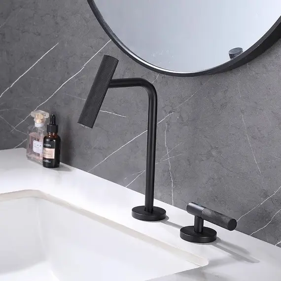 Смеситель для раковины ACWEN BN 063B черный матовый дизайнерский