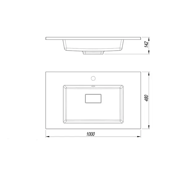 Тумба напольная Style line  "ЛИМА" эмаль, с раковиной LINE , 2 ящ., PLUS, белый матовый