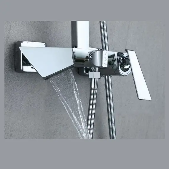 Душевая стойка ACWEN  1901A с изливом, хром