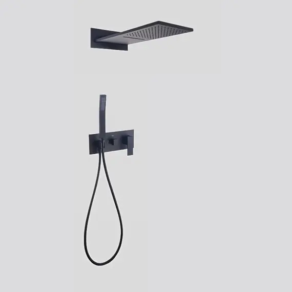 Душевая система ACWEN 2210B встраиваемая, черная матовая