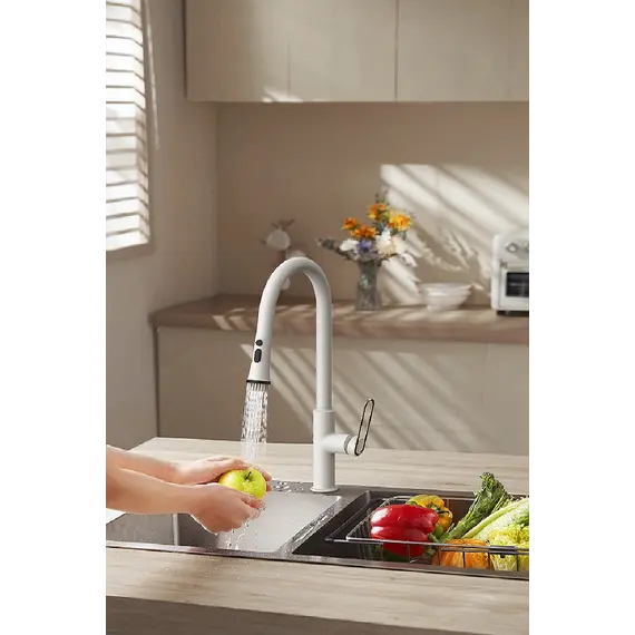 Смеситель для кухни ACWEN JL-12A111MW белый/золото