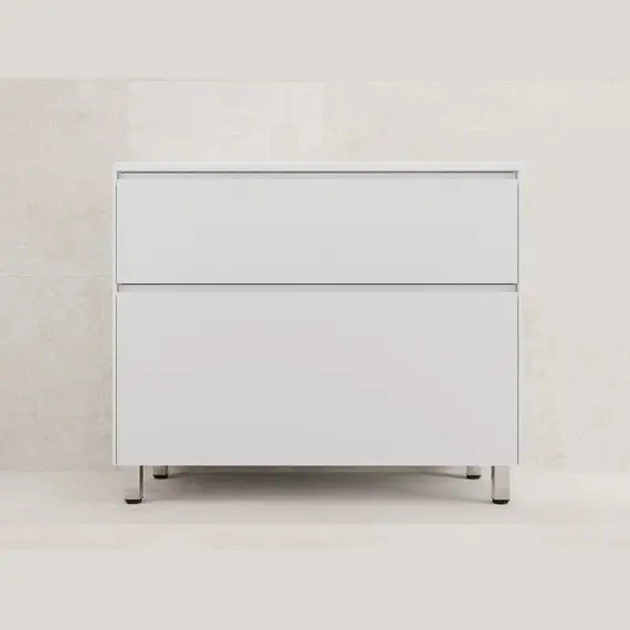 Тумба напольная Style line  "ЛИМА" эмаль, с раковиной LINE , 2 ящ., PLUS, белый матовый