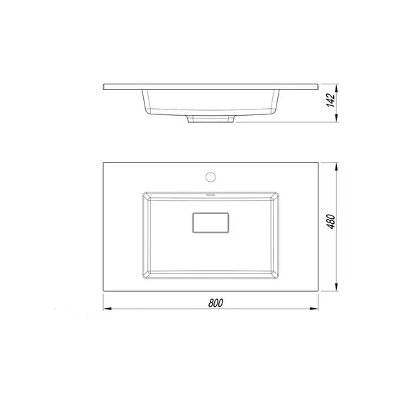 Тумба напольная Style line "ЛИМА " эмаль, с раковиной LINE, 2 ящ., PLUS, графит