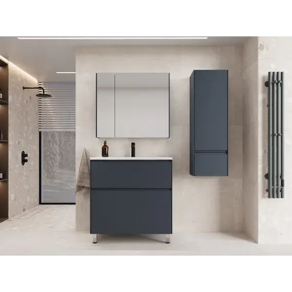 Тумба напольная Style line "ЛИМА " эмаль, с раковиной LINE, 2 ящ., PLUS, графит