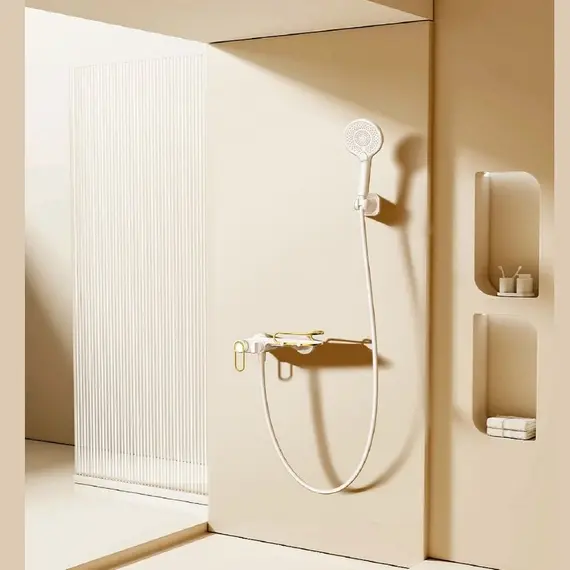 Душевая система без тропического душа ACWEN JL-13111MW  белый/золото