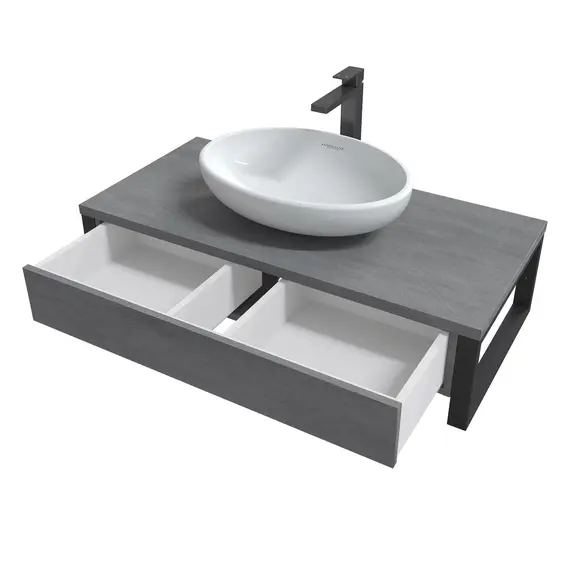 Тумба подвесная 1Marka GRUNGE LOFT  1в.я Бетон лофт