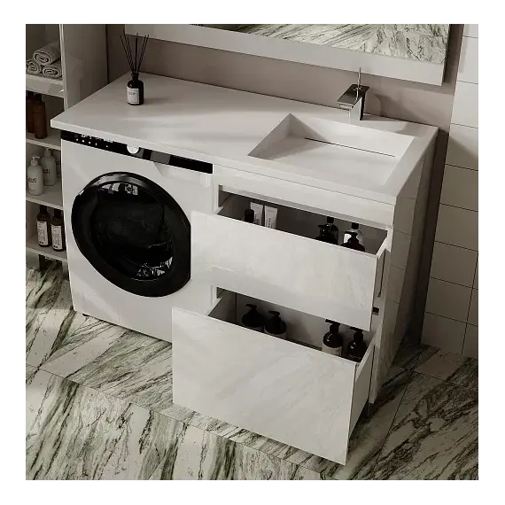 Раковина над стиральной машиной  ESTETUS ЛЕОН 1200*549 правая/левая