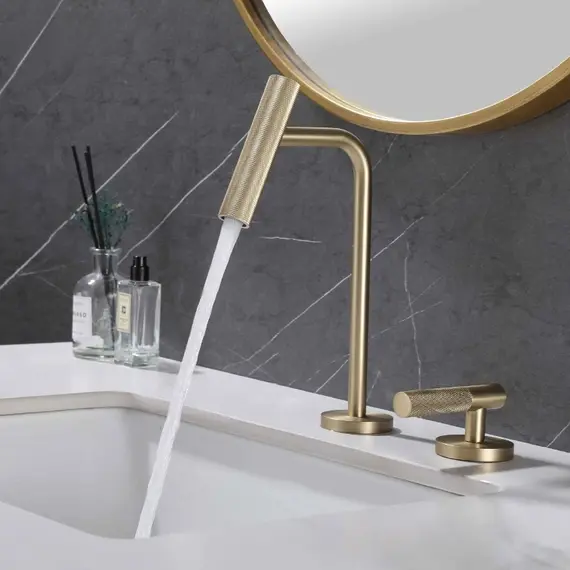 Смеситель для раковины ACWEN BN 063C матовое золото дизайнерский