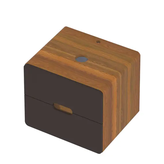 Тумба подвесная 1Marka Vortex  2я орех ноче тортона/монолит найт