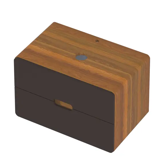 Тумба подвесная 1Marka Vortex  2я орех ноче тортона/монолит найт