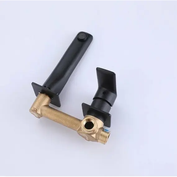 Смеситель для раковины скрытого монтажа ACWEN 6616B  черный матовый