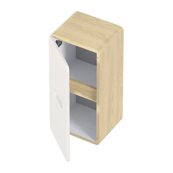 Пенал Vortex 700х350х300П 1д орех лучистый солнечный/супер айс белая