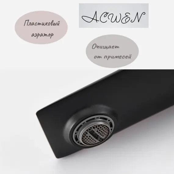 Смеситель для раковины ACWEN BN61B черный матовый