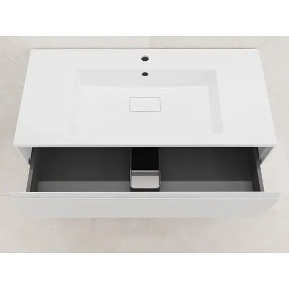 Тумба напольная Style line  "ЛИМА" эмаль, с раковиной LINE , 2 ящ., PLUS, белый матовый