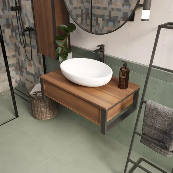 Тумба подвесная 1Marka GRUNGE LOFT  1в.я Орех