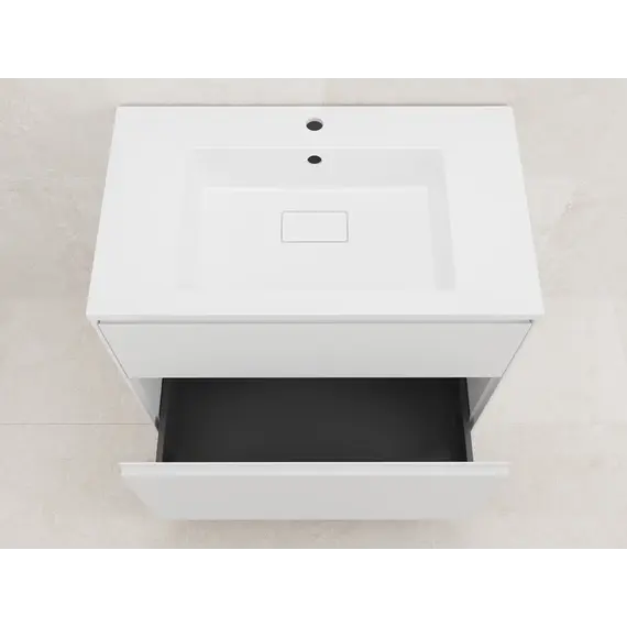 Тумба подвесная Style line  "ЛИМА" эмаль, с раковиной  LINE, 2 ящ., PLUS, белый матовый