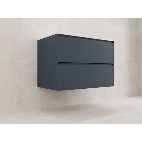 Тумба подвесная Style line "ЛИМА эмаль, с раковиной  LINE, 2 ящ., PLUS, графит