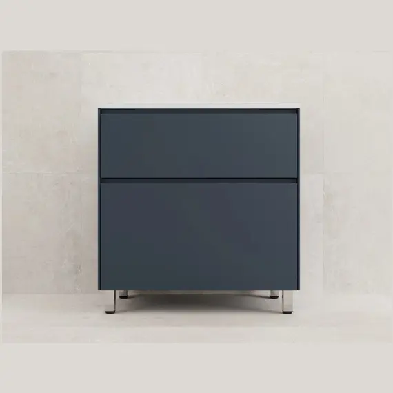 Тумба напольная Style line "ЛИМА " эмаль, с раковиной LINE, 2 ящ., PLUS, графит