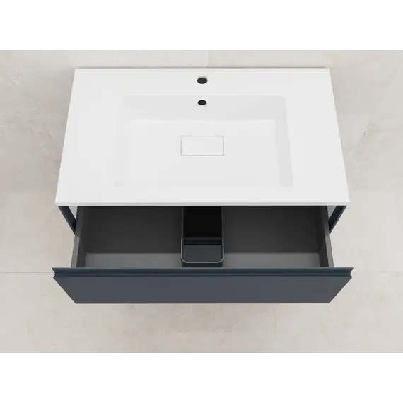 Тумба напольная Style line "ЛИМА " эмаль, с раковиной LINE, 2 ящ., PLUS, графит