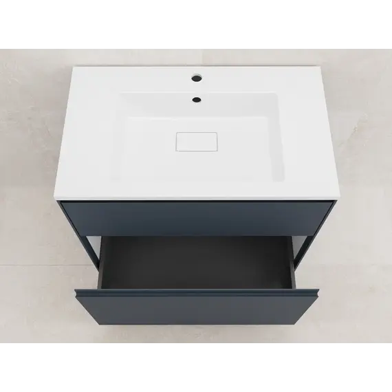 Тумба подвесная Style line "ЛИМА эмаль, с раковиной  LINE, 2 ящ., PLUS, графит