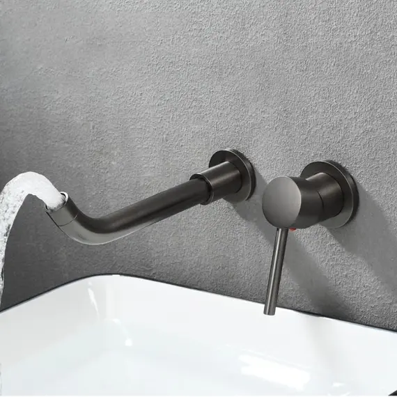 Смеситель для раковины скрытого монтажа ACWEN 6605D графит