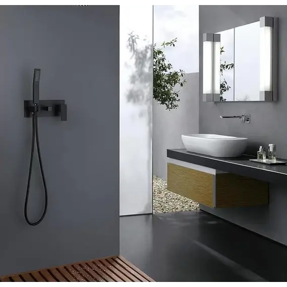 Душевая система ACWEN 2210B встраиваемая, черная матовая