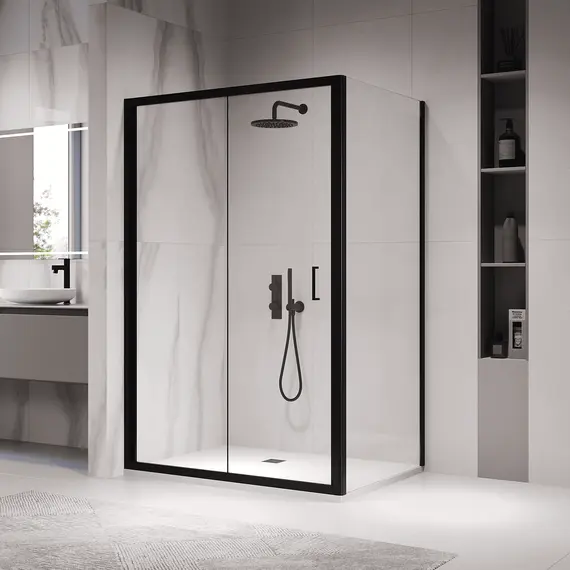 Душевой уголок RGW PA-142B (PA-21B+Z-050-5B) прозрачное/черный