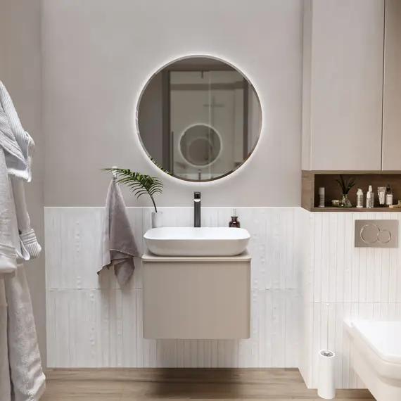 Тумба подвесная 1Marka Wish 60П 1ящик Сappuccino