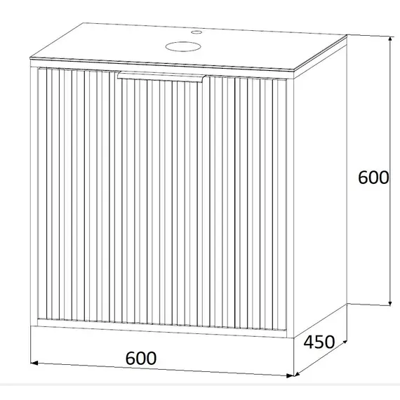 Тумба подвесная 1Marka Estel 60П 1я White