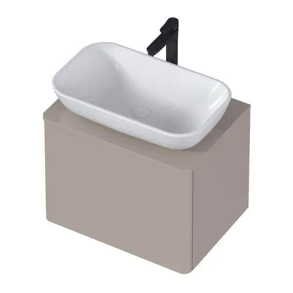 Тумба подвесная 1Marka Wish 60П 1ящик Сappuccino