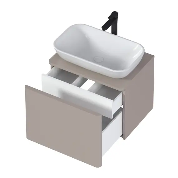 Тумба подвесная 1Marka Wish 60П 1ящик Сappuccino