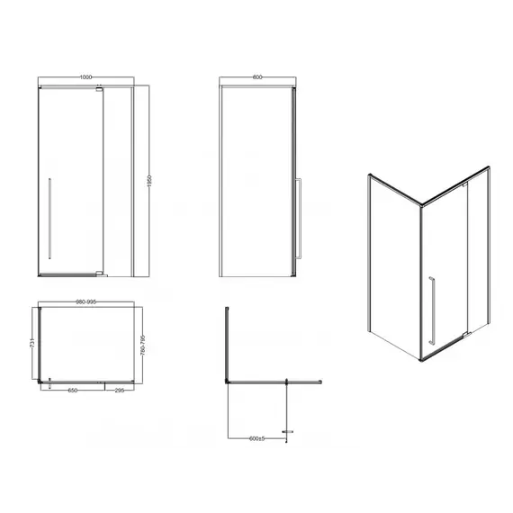 Ограждение душевое ESBANO ESA-108/119/128PS-C хром