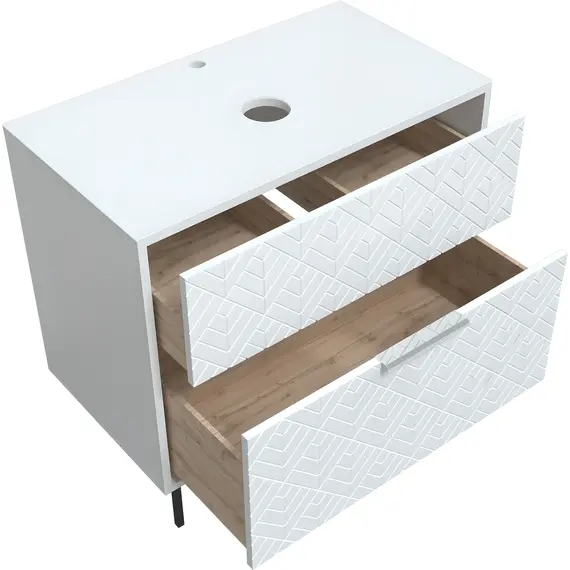 Тумба напольная 1Marka Forest 80Н 2ящика White