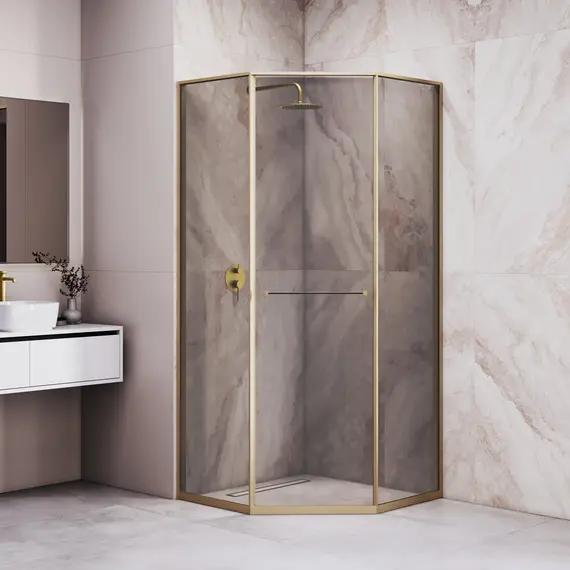 Душевой уголок RGW SV-82Gb "L/R" тонированное/золото