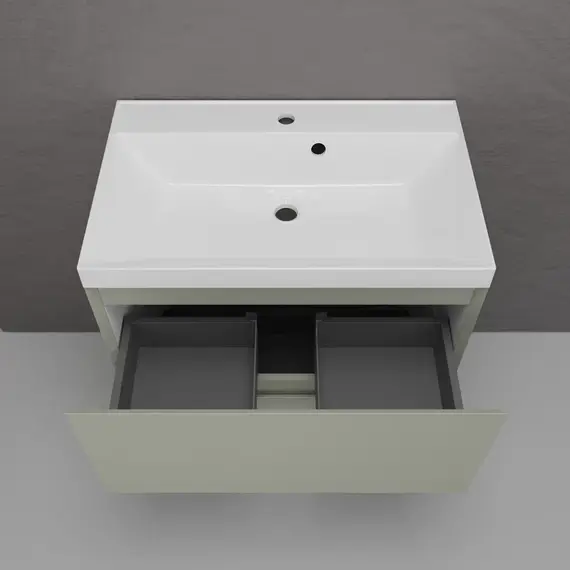 Тумба напольная Style line "Манхэттен 100/80/70/60" ЭМАЛЬ с  раковиной ASTI , 2 ящика ,PLUS ,олива