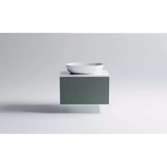 Тумба подвесная с раковиной на столешнице Astra-Form М-40 с 1 ящ. зеленый матовый