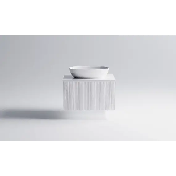 Тумба подвесная с раковиной на столешнице Astra-Form М-40 с 1 ящ. белый матовый