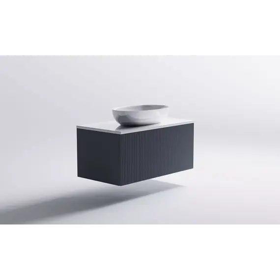 Тумба подвесная с раковиной на столешнице Astra-Form М-40 с 1 ящ. серо-голубой матовый