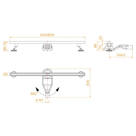 Душевой трап RGW SDR-51Gb золото
